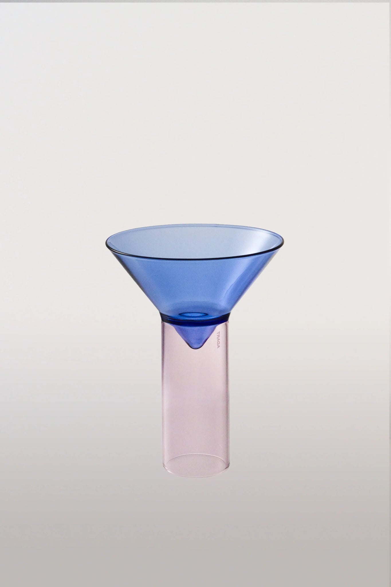 Martini Shot Glass, Blue & Pink TRAGA